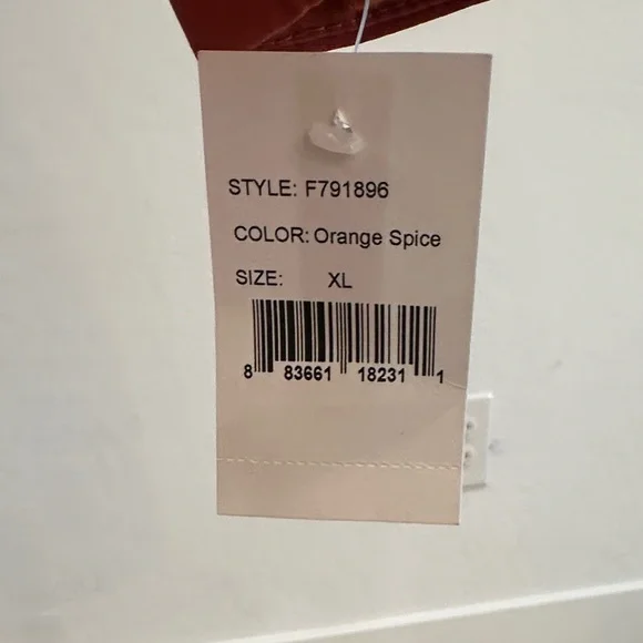 London Fog Men's Orange Puffer Jacket with Faux Fur Trim - Picture 7 of 13